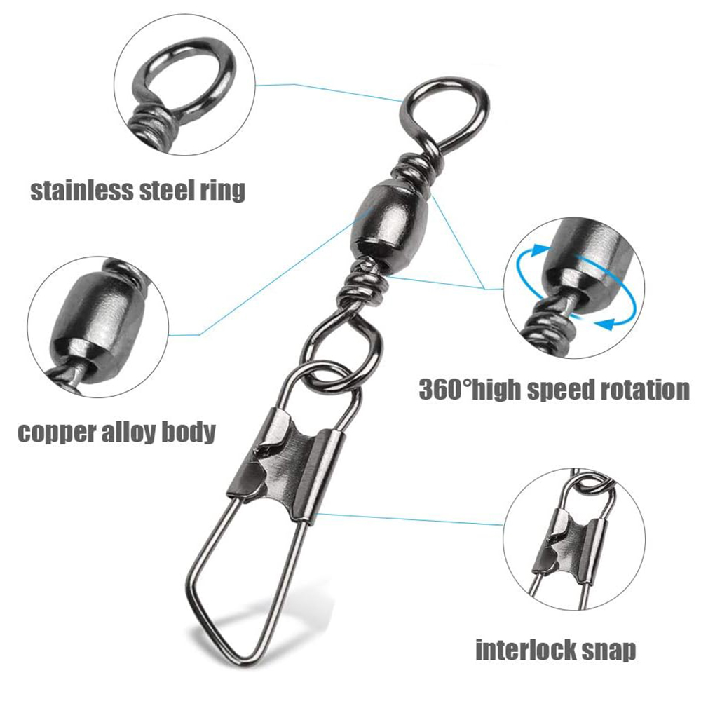 50Pcs Stainless Steel Snap Swi - Saltwater Line recension och pris